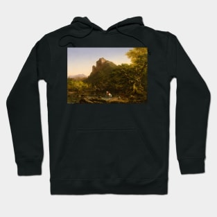 The Mountain Ford by Thomas Cole Hoodie